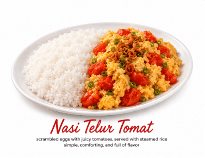 Nasi Telor Tomat